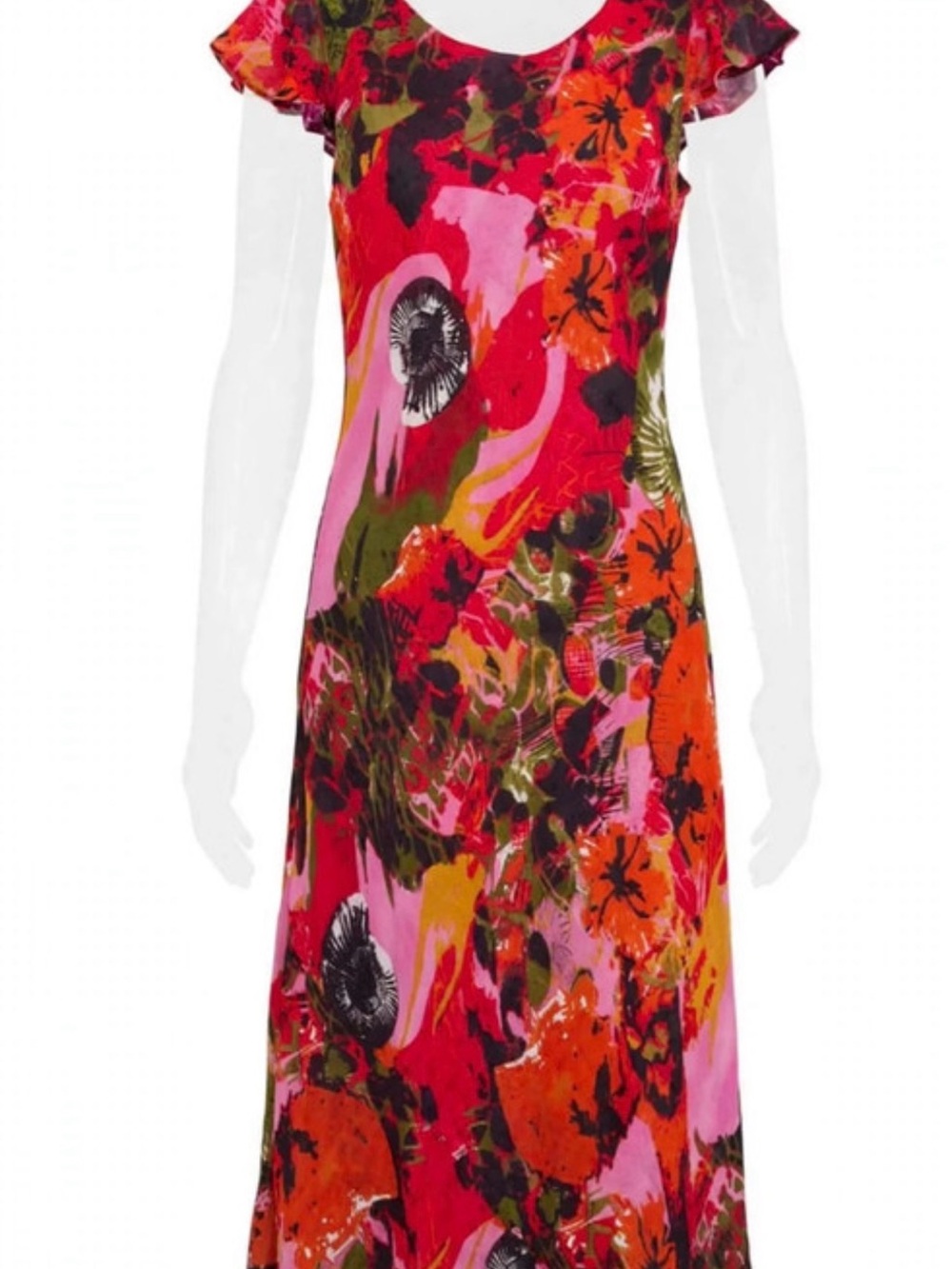 Y2K reversible floral dress abstract print whimsy God